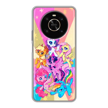 Силиконовый чехол на Huawei Honor X9 с принтом My little pony Дружба чудо