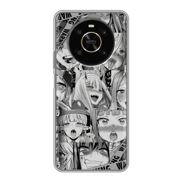 Силиконовый чехол на Huawei Honor X9 с принтом Ahegao Ахегао Аниме