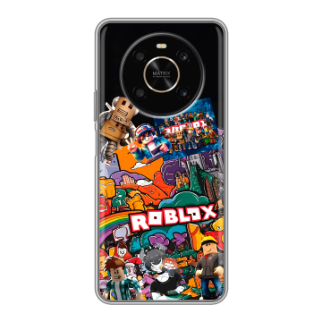 Силиконовый чехол на Huawei Honor X9 с принтом Roblox Роблокс