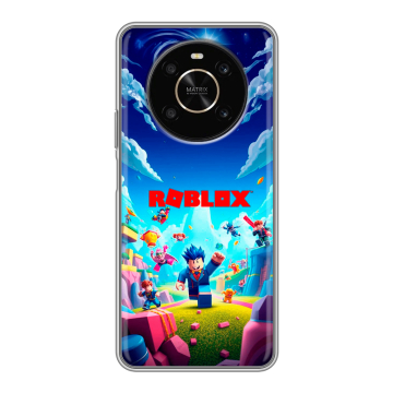 Силиконовый чехол на Huawei Honor X9 с принтом Roblox Роблокс