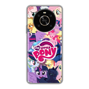 Силиконовый чехол на Huawei Honor X9 с принтом My little pony Дружба чудо