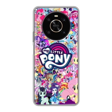 Силиконовый чехол на Huawei Honor X9 с принтом My little pony Дружба чудо