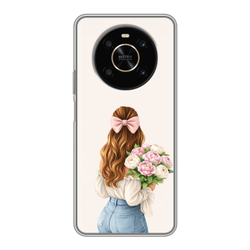 Силиконовый чехол на Huawei Honor X9 с принтом женский