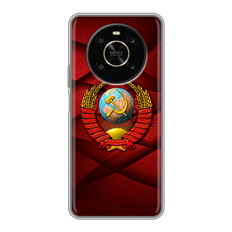 Силиконовый чехол на Huawei Honor X9 с принтом Герб СССР Силиконовый чехол на Huawei Honor X9 с принтом Герб СССР