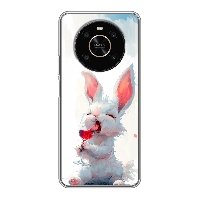 Силиконовый чехол на Huawei Honor X9 с принтом кролик зайчик Силиконовый чехол на Huawei Honor X9 с принтом кролик зайчик