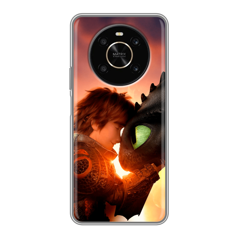 Силиконовый противоударный чехол на Huawei Honor X9 с принтом Как приручить дракона Силиконовый противоударный чехол на Huawei Honor X9 с принтом Как приручить дракона