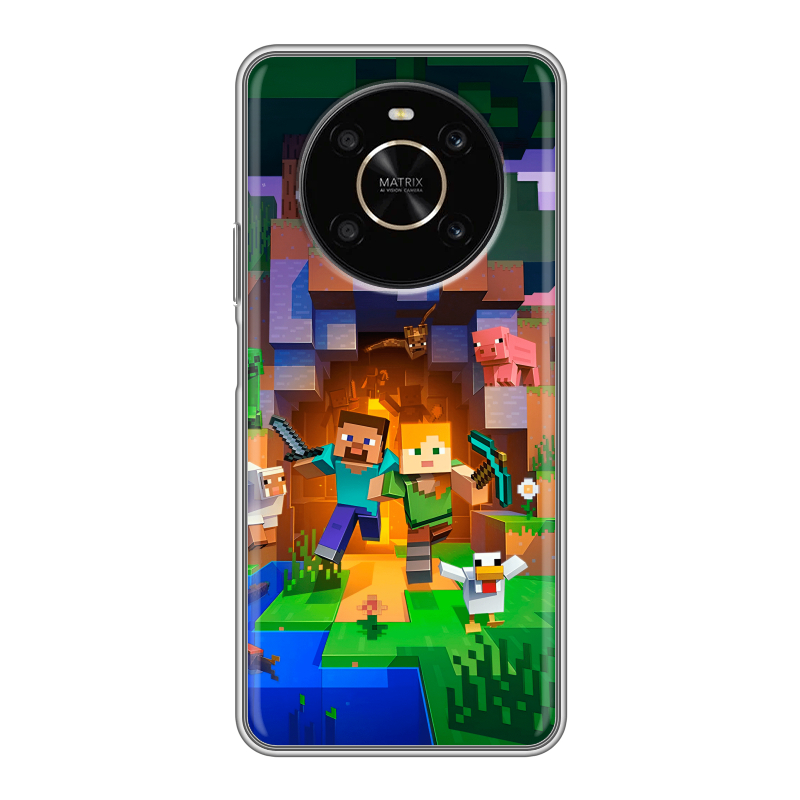 Силиконовый чехол на Huawei Honor X9 с принтом Майнкрафт Minecraft Силиконовый чехол на Huawei Honor X9 с принтом Майнкрафт Minecraft