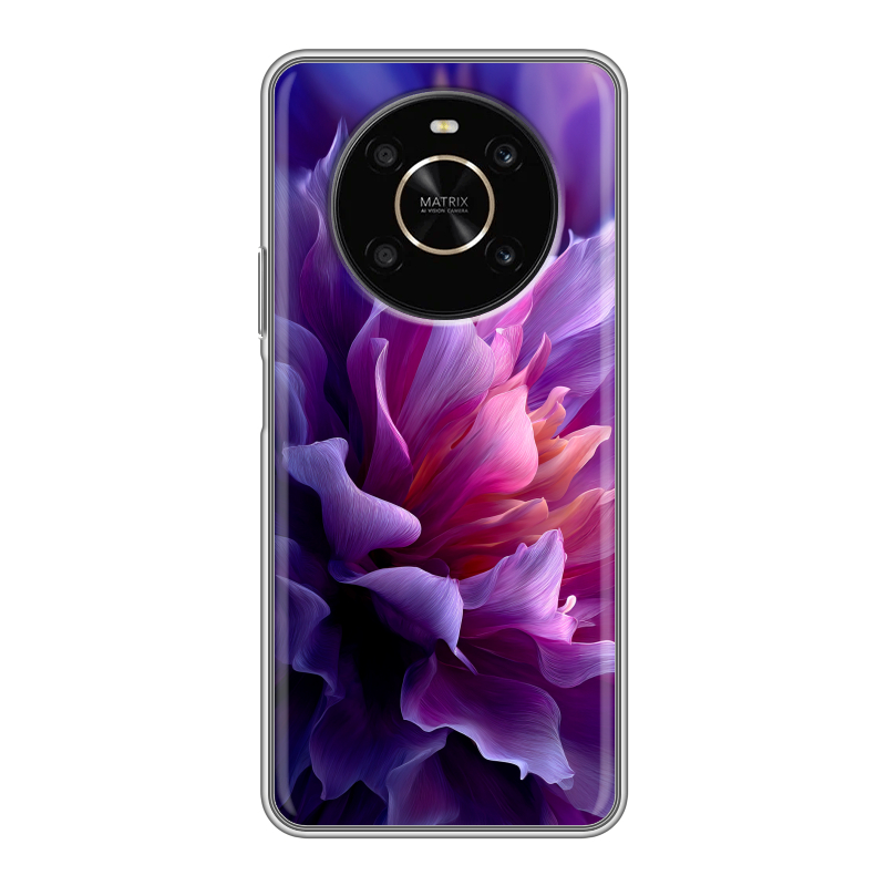 Силиконовый противоударный чехол на Huawei Honor X9 с принтом женский цветы Силиконовый противоударный чехол на Huawei Honor X9 с принтом женский цветы