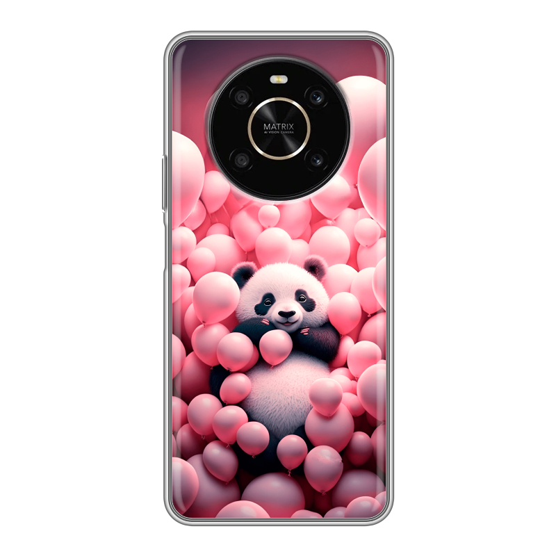Силиконовый противоударный чехол на Huawei Honor X9 с принтом Панда Силиконовый противоударный чехол на Huawei Honor X9 с принтом Панда