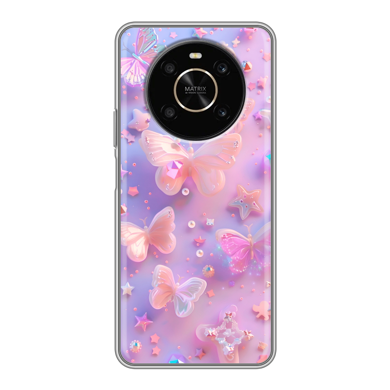 Силиконовый чехол на Huawei Honor X9 с принтом Бабочки Силиконовый чехол на Huawei Honor X9 с принтом Бабочки