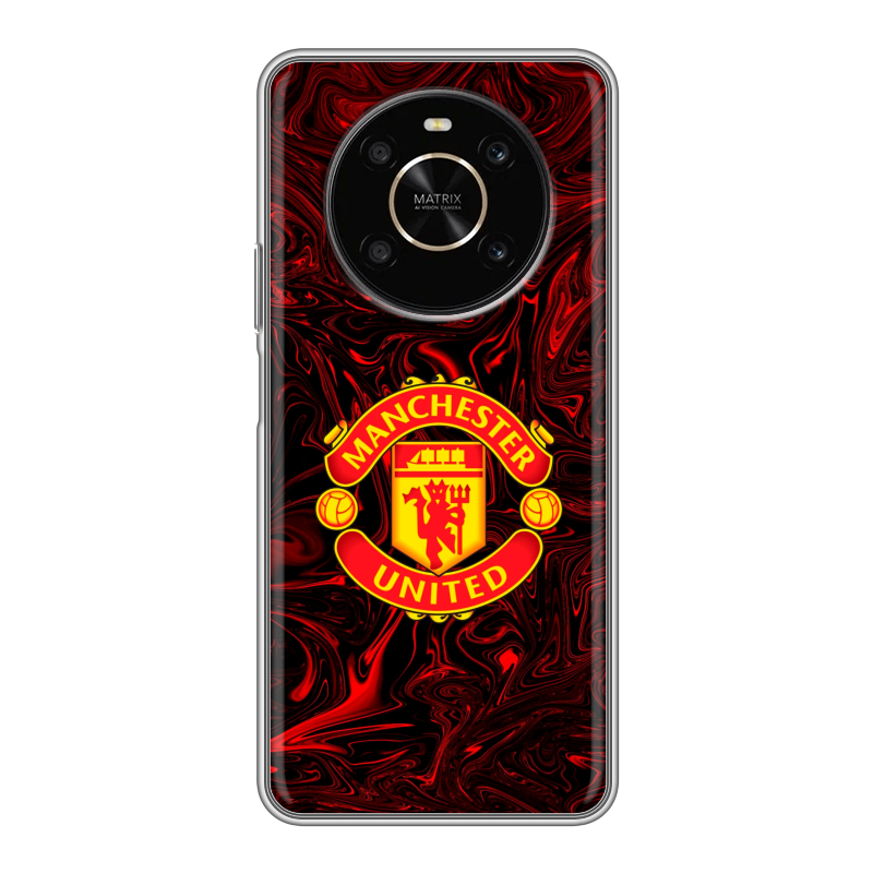Силиконовый противоударный чехол на Huawei Honor X9 с принтом Manchester United Силиконовый противоударный чехол на Huawei Honor X9 с принтом Manchester United