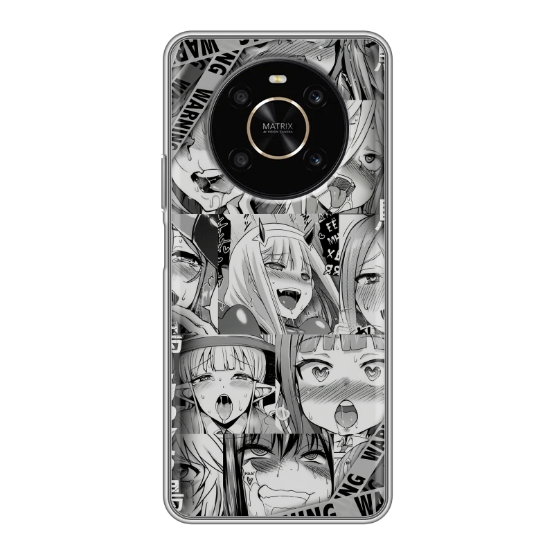 Силиконовый чехол на Huawei Honor X9 с принтом Ahegao Ахегао Аниме Силиконовый чехол на Huawei Honor X9 с принтом Ahegao Ахегао Аниме