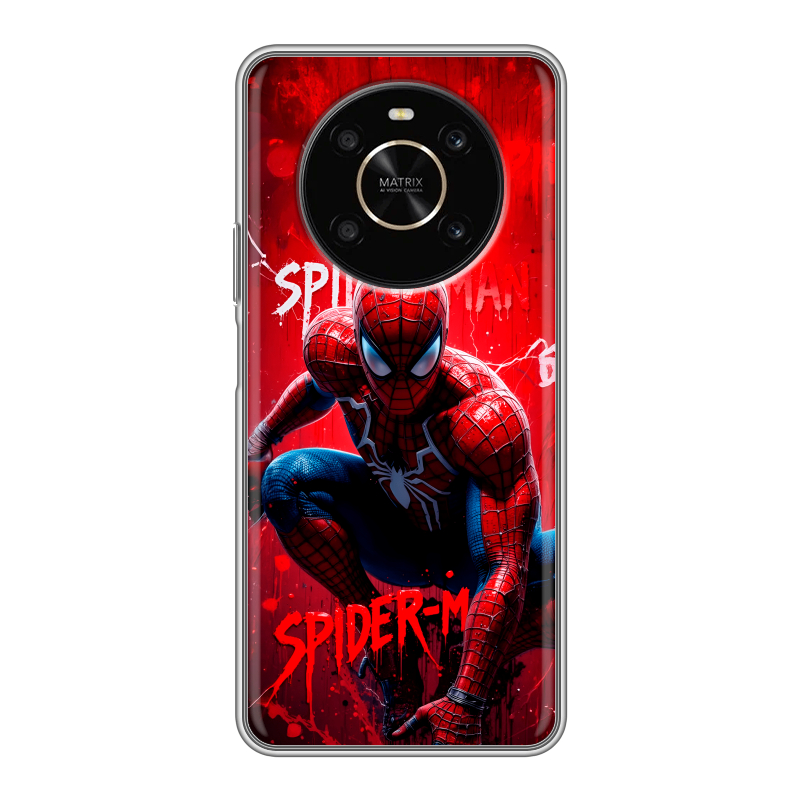 Силиконовый противоударный чехол на Huawei Honor X9 с принтом Spiderman Человек паук Силиконовый противоударный чехол на Huawei Honor X9 с принтом Spiderman Человек паук