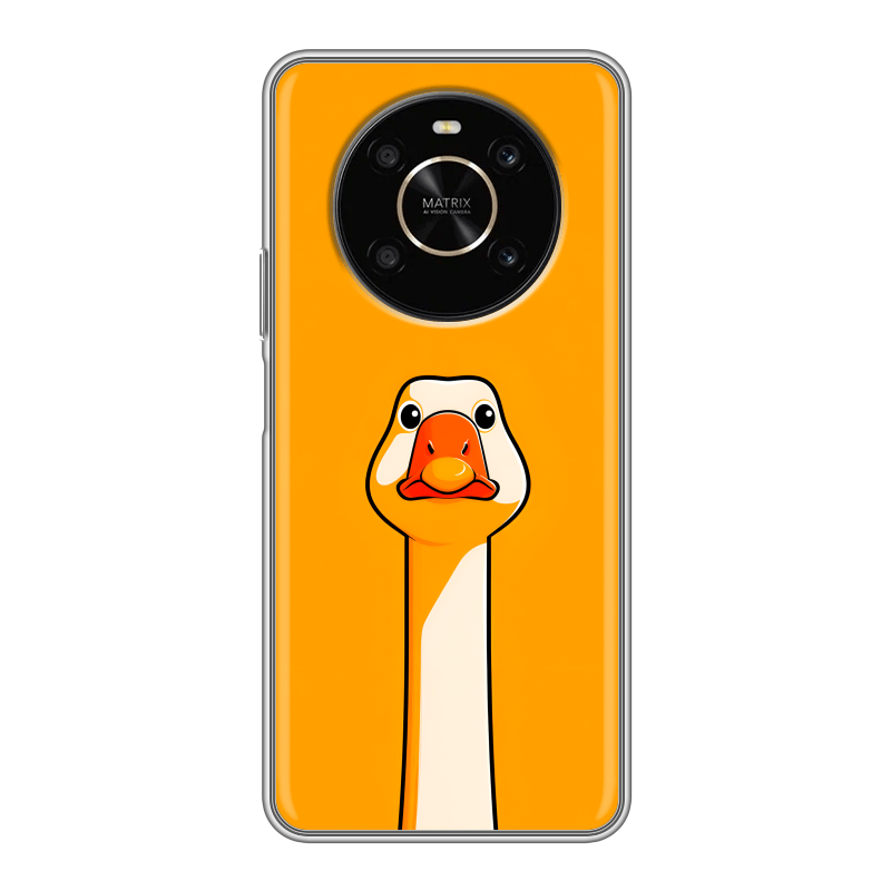 Силиконовый чехол на Huawei Honor X9 с принтом Смешная утка Силиконовый чехол на Huawei Honor X9 с принтом Смешная утка