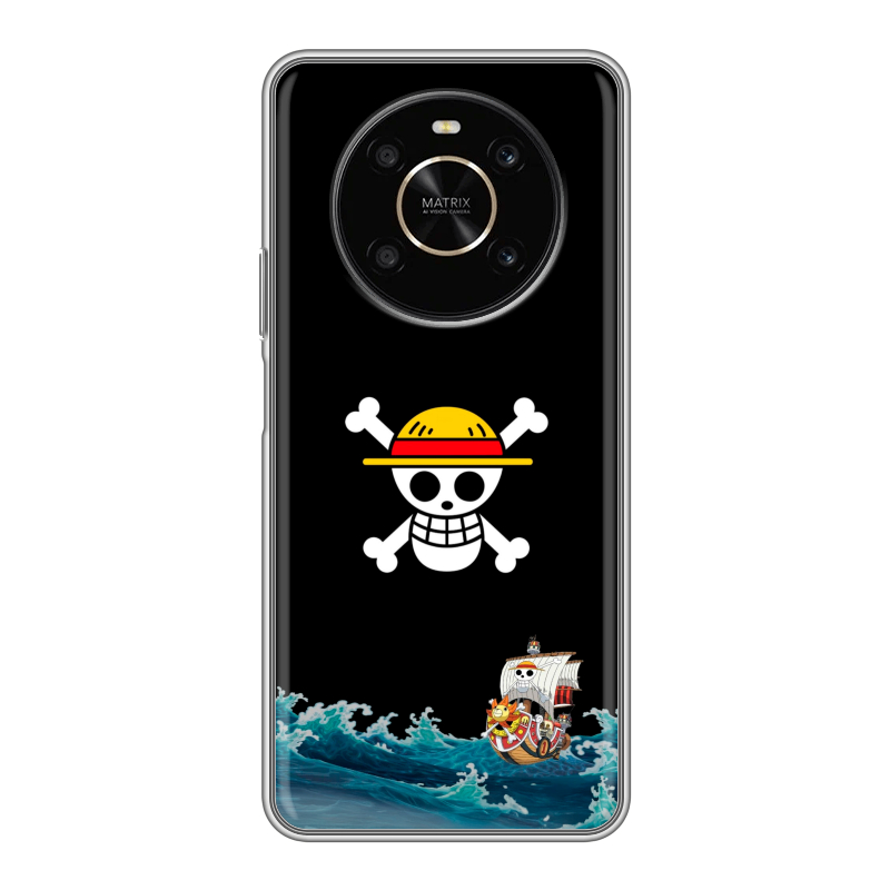 Силиконовый противоударный чехол на Huawei Honor X9 с принтом One Piece Ван Пис Силиконовый противоударный чехол на Huawei Honor X9 с принтом One Piece Ван Пис