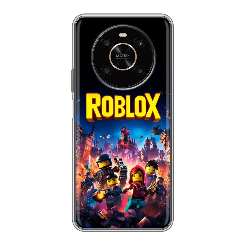 Силиконовый противоударный чехол на Huawei Honor X9 с принтом Roblox Роблокс Силиконовый противоударный чехол на Huawei Honor X9 с принтом Roblox Роблокс