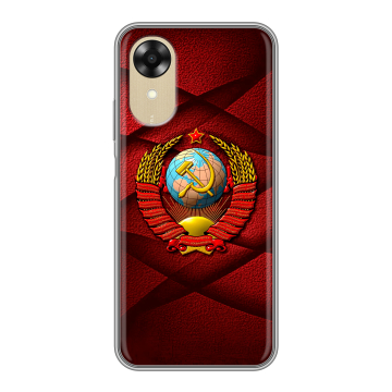 Силиконовый чехол на OPPO A17k с принтом Герб СССР Силиконовый чехол на OPPO A17k с принтом Герб СССР