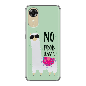 Силиконовый чехол на OPPO A17k с принтом Лама Силиконовый чехол на OPPO A17k с принтом Лама