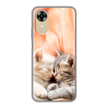Силиконовый чехол на OPPO A17k с принтом Котята Силиконовый чехол на OPPO A17k с принтом Котята