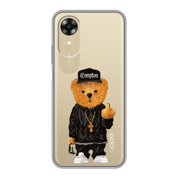 Силиконовый чехол на OPPO A17k с принтом Мишка