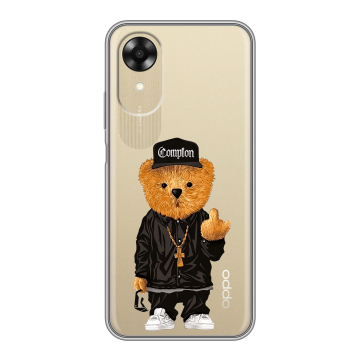 Силиконовый чехол на OPPO A17k с принтом Плюшевый медведь