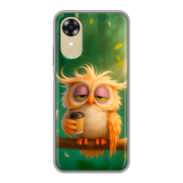 Силиконовый чехол на OPPO A17k с принтом сова Силиконовый чехол на OPPO A17k с принтом сова