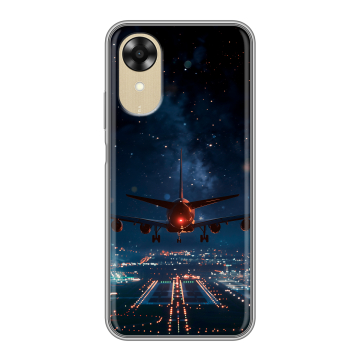 Силиконовый чехол на OPPO A17k с принтом самолет