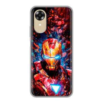 Силиконовый чехол на OPPO A17k с принтом Железный человек Ironman
