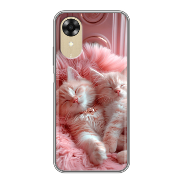 Силиконовый чехол на OPPO A17k с принтом котята котики Силиконовый чехол на OPPO A17k с принтом котята котики