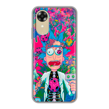 Силиконовый чехол на OPPO A17k с принтом Рик и Морти Rick Morty