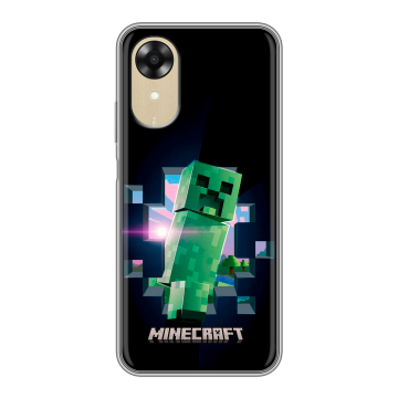 Силиконовый чехол на OPPO A17k с принтом Майнкрафт Minecraft