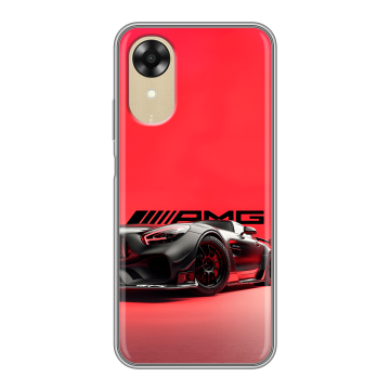 Силиконовый чехол на OPPO A17k с принтом Мерседес Mercedes AMG