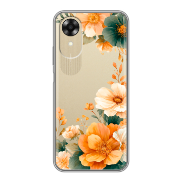 Силиконовый чехол на OPPO A17k с принтом Цветы принт