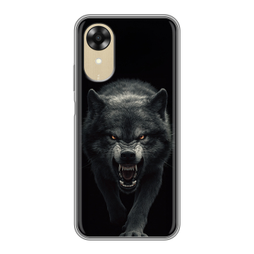 Силиконовый чехол на OPPO A17k с принтом Волк Силиконовый чехол на OPPO A17k с принтом Волк