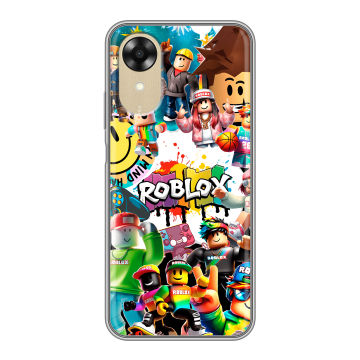 Силиконовый чехол на OPPO A17k с принтом Roblox Роблокс Силиконовый чехол на OPPO A17k с принтом Roblox Роблокс