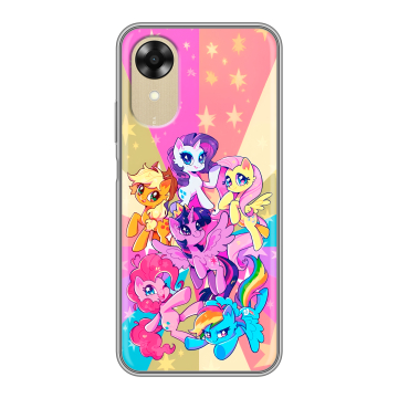 Силиконовый чехол на OPPO A17k с принтом My little pony Дружба чудо Силиконовый чехол на OPPO A17k с принтом My little pony Дружба чудо