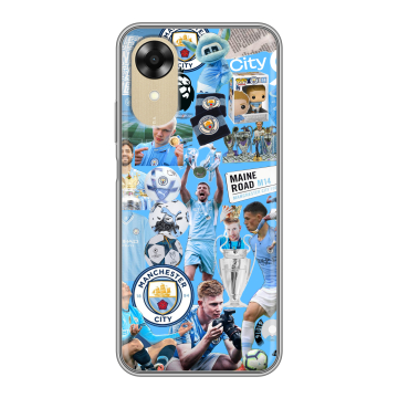 Силиконовый чехол на OPPO A17k с принтом Man City Манчестер Сити