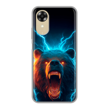 Силиконовый чехол на OPPO A17k с принтом Медведь