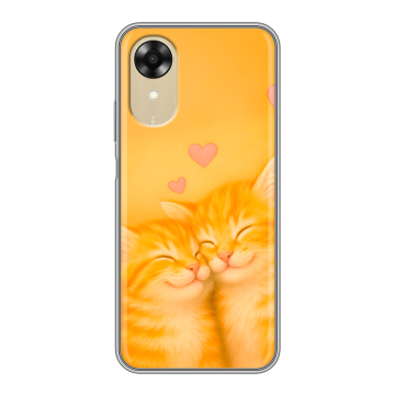 Силиконовый чехол на OPPO A17k с принтом Милые котята