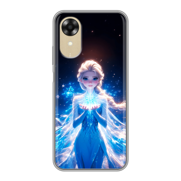 Силиконовый чехол на OPPO A17k с принтом Холодное сердце Frozen Силиконовый чехол на OPPO A17k с принтом Холодное сердце Frozen