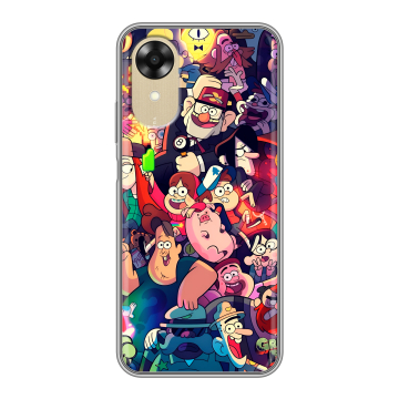 Силиконовый чехол на OPPO A17k с принтом Gravity Falls Гравити Фолз