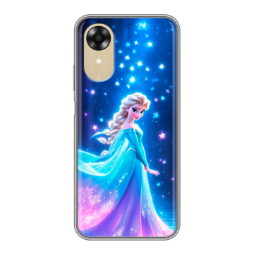 Силиконовый чехол на OPPO A17k с принтом Холодное сердце Frozen Силиконовый чехол на OPPO A17k с принтом Холодное сердце Frozen
