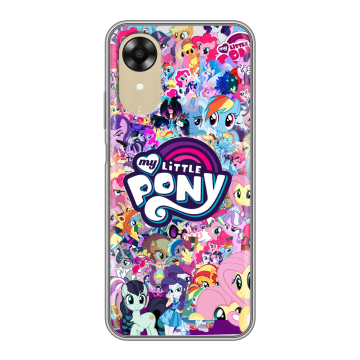 Силиконовый чехол на OPPO A17k с принтом My little pony Дружба чудо Силиконовый чехол на OPPO A17k с принтом My little pony Дружба чудо