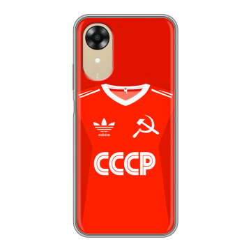 Силиконовый чехол на OPPO A17k с принтом Флаг Герб СССР