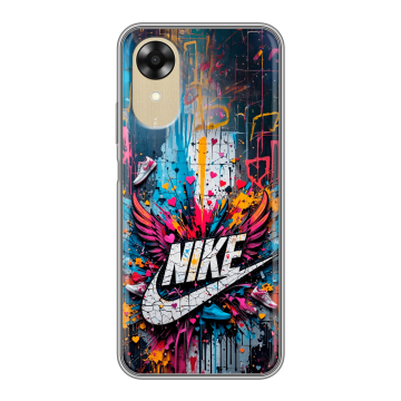 Силиконовый чехол на OPPO A17k с принтом Nike Найк Силиконовый чехол на OPPO A17k с принтом Nike Найк