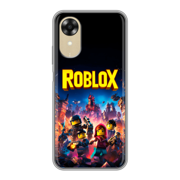 Силиконовый чехол на OPPO A17k с принтом Roblox Роблокс