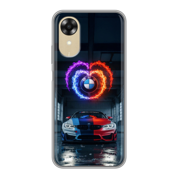 Силиконовый чехол на OPPO A17k с принтом BMW БМВ