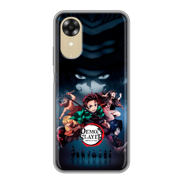 Силиконовый чехол на OPPO A17k с принтом Demon Slayer Клинок рассекающий демонов Силиконовый чехол на OPPO A17k с принтом Demon Slayer Клинок рассекающий демонов