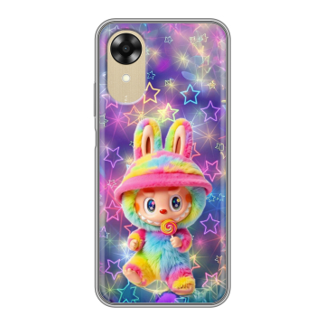 Силиконовый чехол на OPPO A17k с принтом Labubu Лабубу Силиконовый чехол на OPPO A17k с принтом Labubu Лабубу