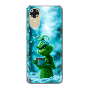 Силиконовый чехол на OPPO A17k с принтом Новый год гринч